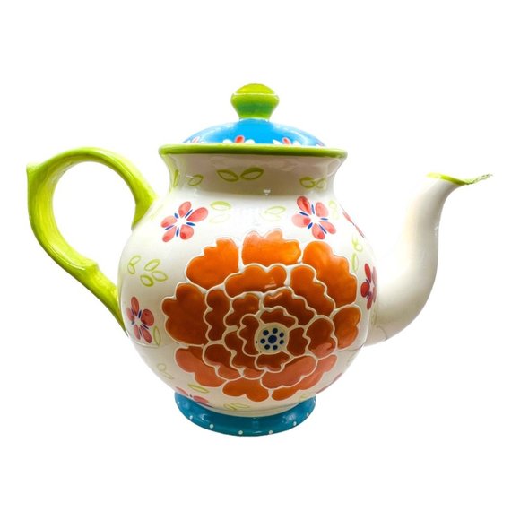 Coastline Imports Other - Hand Painted Vintage Teapot, Artistic Accents by Coastline Imports
